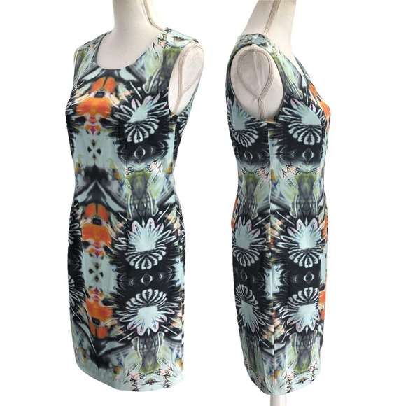 Linea Domani Limited Collection Womens Size 4 Sleeveless Printed Sheath Dress - Picture 4 of 10